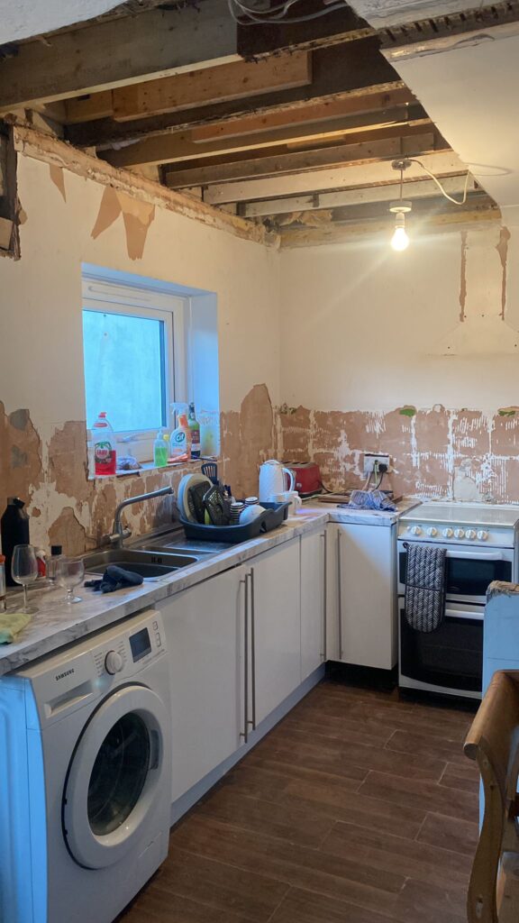 Kitchen ceiling before