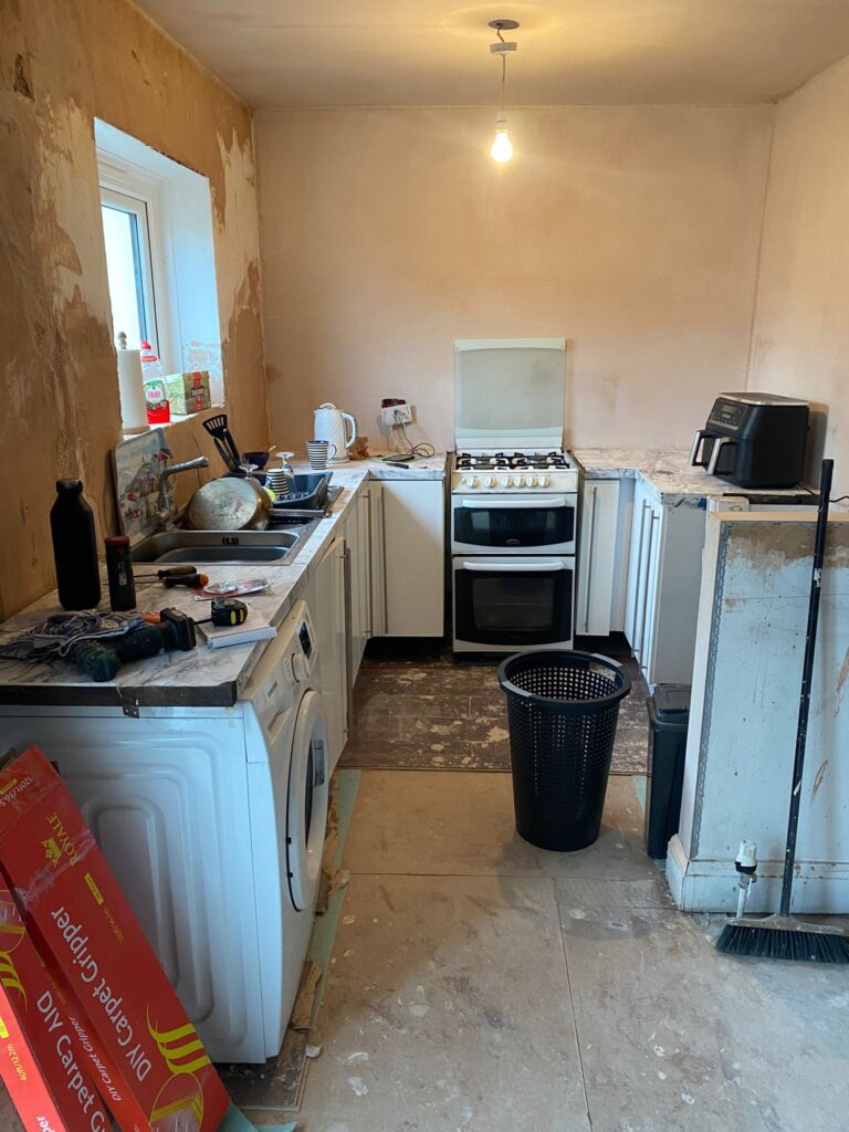Kitchen plaster progress